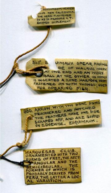 Pitt Rivers labels Pitt Rivers labels