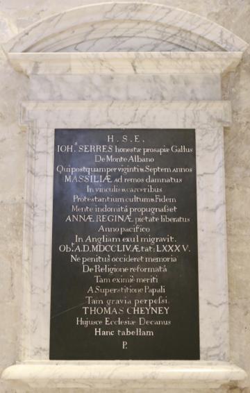 Memorial to john serres in winchester cathedral Memorial to John Serres, Winchester Cathedral