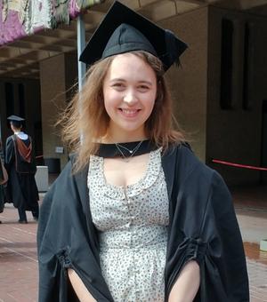 Photo of student Buchanan-Smith on graduation day